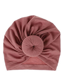 Fashion #18 Bean Paste Cotton Polyester Knotted Pleated Beanie Hat
