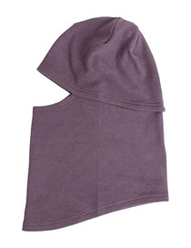 Fashion #5 Purple Polyester Solid Color Beanie One Piece Neckerchief