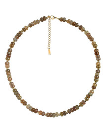 Fashion 4# Crackled Crystal Beaded Necklace