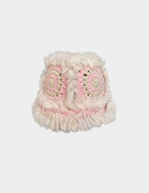Fashion Pink Rabbit Fur Lion Fisherman Hat