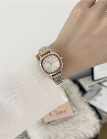 Fashion Rose Gold Alloy Square Dial Watch (with Electronics)