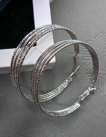 Fashion 17# Alloy Multi-layer Round Earrings