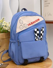 Fashion Light Blue Nylon Large Capacity Backpack