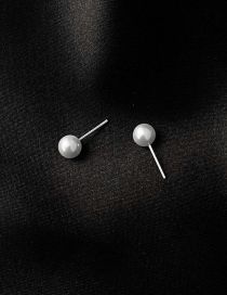 Fashion 10mm Geometric Pearl Stud Earrings