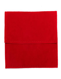 Fashion Red Dust-proof Velvet Bag With Flap
