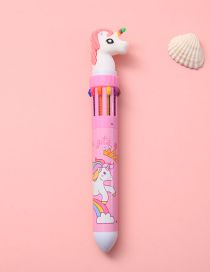 Fashion Pink Unicorn 10-color Hand Account Cartoon Ballpoint Pen