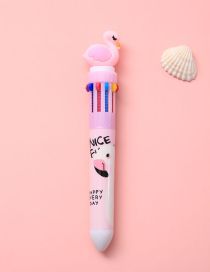 Fashion Pink Bird Powder Rod 10-color Hand Account Cartoon Ballpoint Pen