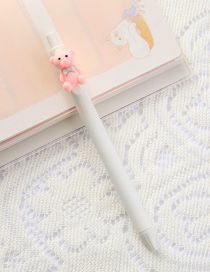 Fashion Light Pink Bear Bear Press Gel Pen