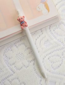 Fashion Dark Pink Bear Bear Press Gel Pen
