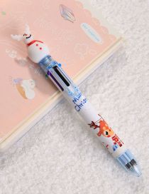 Fashion 6 Colors - Snowman Cartoon Santa Claus 10-color Ballpoint Pen