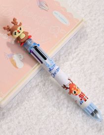 Fashion 6 Colors - Small Elk Cartoon Santa Claus 10-color Ballpoint Pen