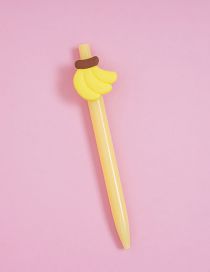 Fashion Yellow Stalk - Banana Cartoon Fruit Press Ballpoint Pen