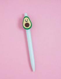 Fashion Blue Rod - Avocado Cartoon Fruit Press Ballpoint Pen