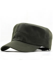 Fashion 05 Army Green Cotton Flat Cap