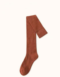 Fashion Terry Caramel Thigh Socks Cotton Knit Terry Over The Knee Socks