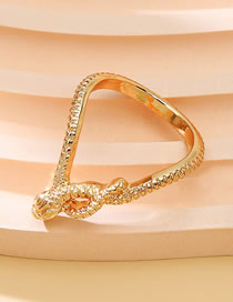Fashion Gold Pure Copper Geometric Snake Ring