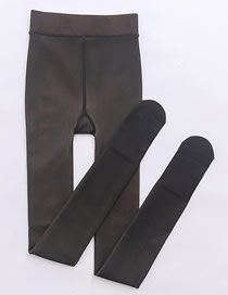 Fashion Black Stockings 300g Xl Plus Velvet Thick [130-180 Catties] Nylon Translucent Pantyhose