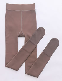 Fashion Coffee Stockings 300g Plus Velvet And Thick [80-140 Catties] Nylon Translucent Pantyhose