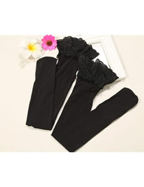 Fashion Black Lace Knee High Socks