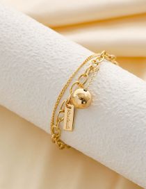 Fashion Gold Alloy Geometric Chain Ball Bracelet