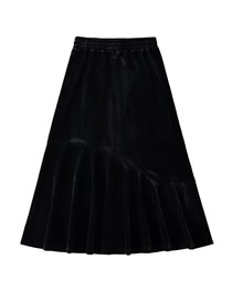 Fashion Black Polyester Mermaid Panel Skirt