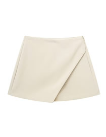 Fashion Beige Asymmetric Skirt Pants