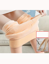 Fashion No Pilling Skin Color 500g With Feet Bare Legs Artifact Naked Feeling Thickened Nylon Solid Color Leggings