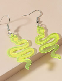 Fashion Fluorescent Color Resin Snake Earrings