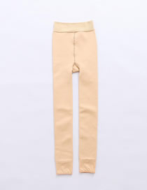 Fashion Skin Color Foot Step 500g (80-140 Catties) Nylon Knitted Fleece And Thick All-in-one Leggings