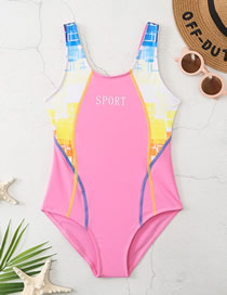 Fashion Glitter Spandex Color Block One-piece Swimsuit