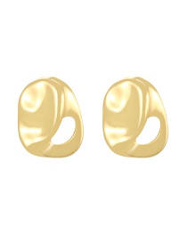 Fashion Golden 2 Copper Geometric Hollow Stud Earrings