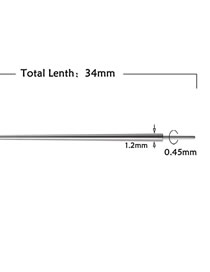 Fashion 0.45x1.2mm 10 Batches Needle-type Geometric Piercing Needle