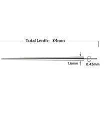 Fashion 0.45x1.6mm 10 Batches Needle-type Geometric Piercing Needle