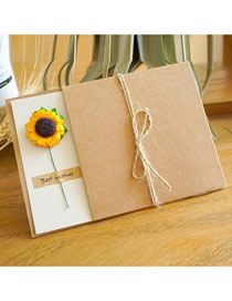 Fashion Sunflower Kraft Paper Floral Greeting Card