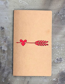Fashion Piercing Heart Kraft Paper Laser Hollow Flower Heart Card