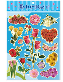 Fashion Flowers Ohc-076 Love Flowers Bronzing Stickers