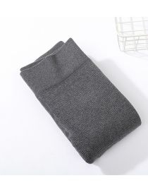 Fashion Medium Gray With Feet Cotton 150 Without Cashmere 10-20 Degrees Cotton Vertical Striped Fleece Padded Leggings