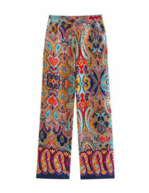 Fashion Casual Pants Geometric Print Straight-leg Trousers