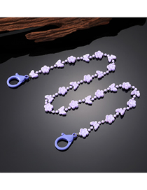 Fashion Purple Butterfly Acrylic Butterfly Glasses Chain
