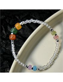 Fashion Color Crystal Colorful Popped Beaded Bracelet