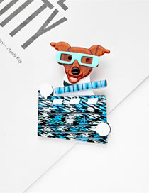 Fashion Color Cartoon Simulated Acrylic Puppy Brooch