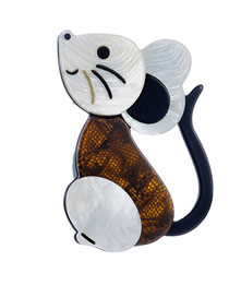 Fashion Mouse Cartoon Imitation Acrylic Mouse Brooch
