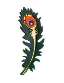 Fashion Color Acrylic Peacock Feather Brooch