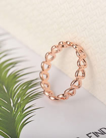 Fashion Gold Metal Cutout Heart Ring