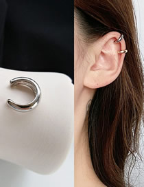 Fashion 19# Geometric C-shaped Ear Clip  Crystal