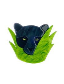 Fashion Black Panther Acrylic Grass Panther Animal Brooch  Acrylic