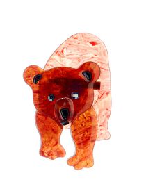Fashion Brown Bear Acrylic Cartoon Brown Bear Brooch  Acrylic