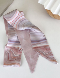 Fashion B Pink Galaxy Fabric Printed Hair Tie Scarf