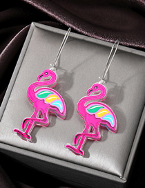Fashion Flamingo Acrylic Flamingo Hoop Earrings
