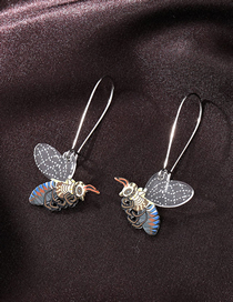 Fashion Bee Acrylic Bee Hoop Earrings